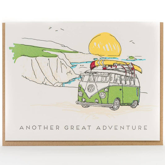 Another Great Adventure Throwback Card by Porchlight Press Letterpress