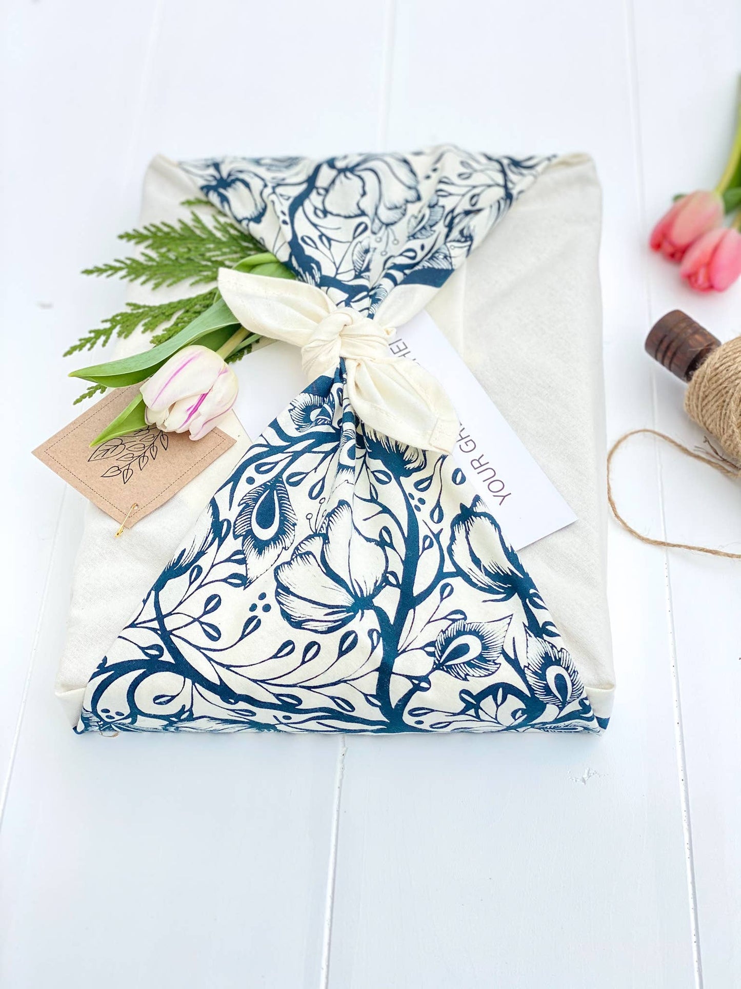 Noliah Spring Organic Cotton Furoshiki Fabric Gift Wrap by Your Green Kitchen