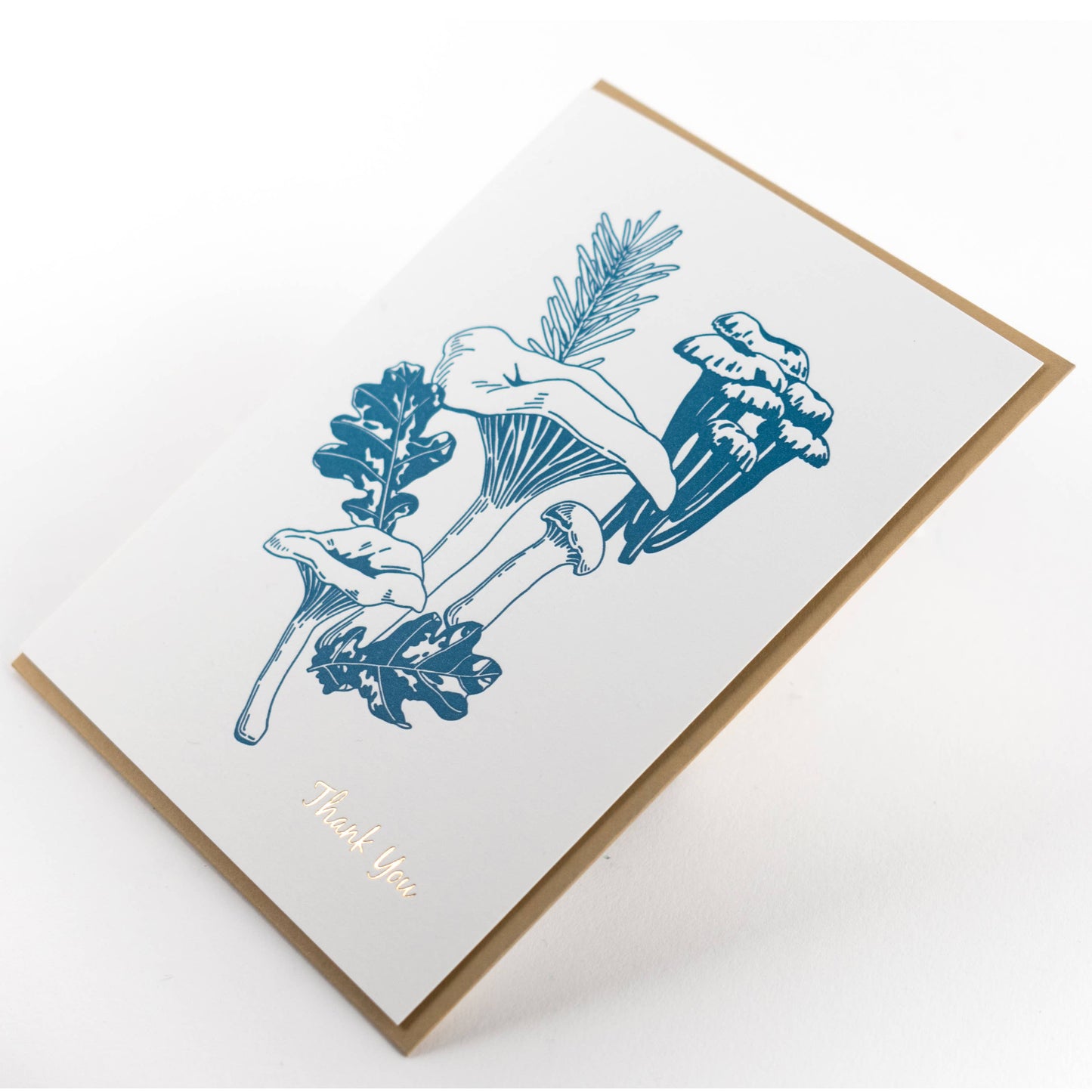Thank You Card - Forest Foraging Chanterelle Mushroom: Box Set of 6 Cards by Porchlight Press Letterpress
