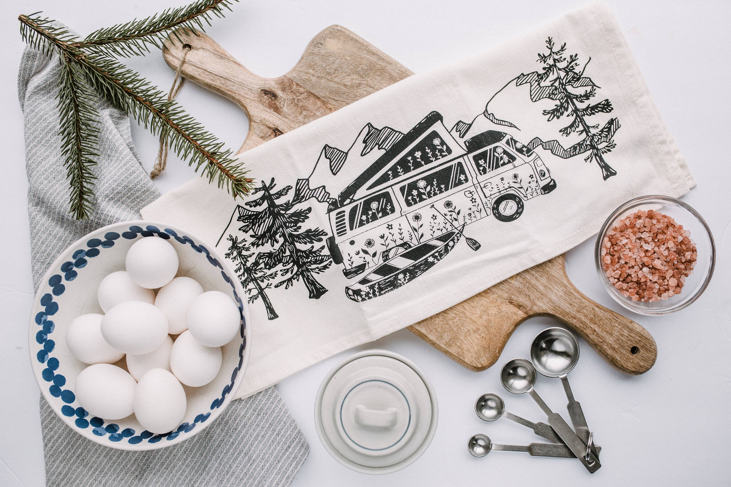 Camper Van Tea Towel by Your Green Kitchen -