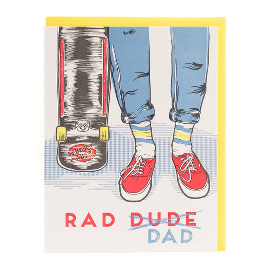 Rad Dad Skater Card by Porchlight Press Letterpress