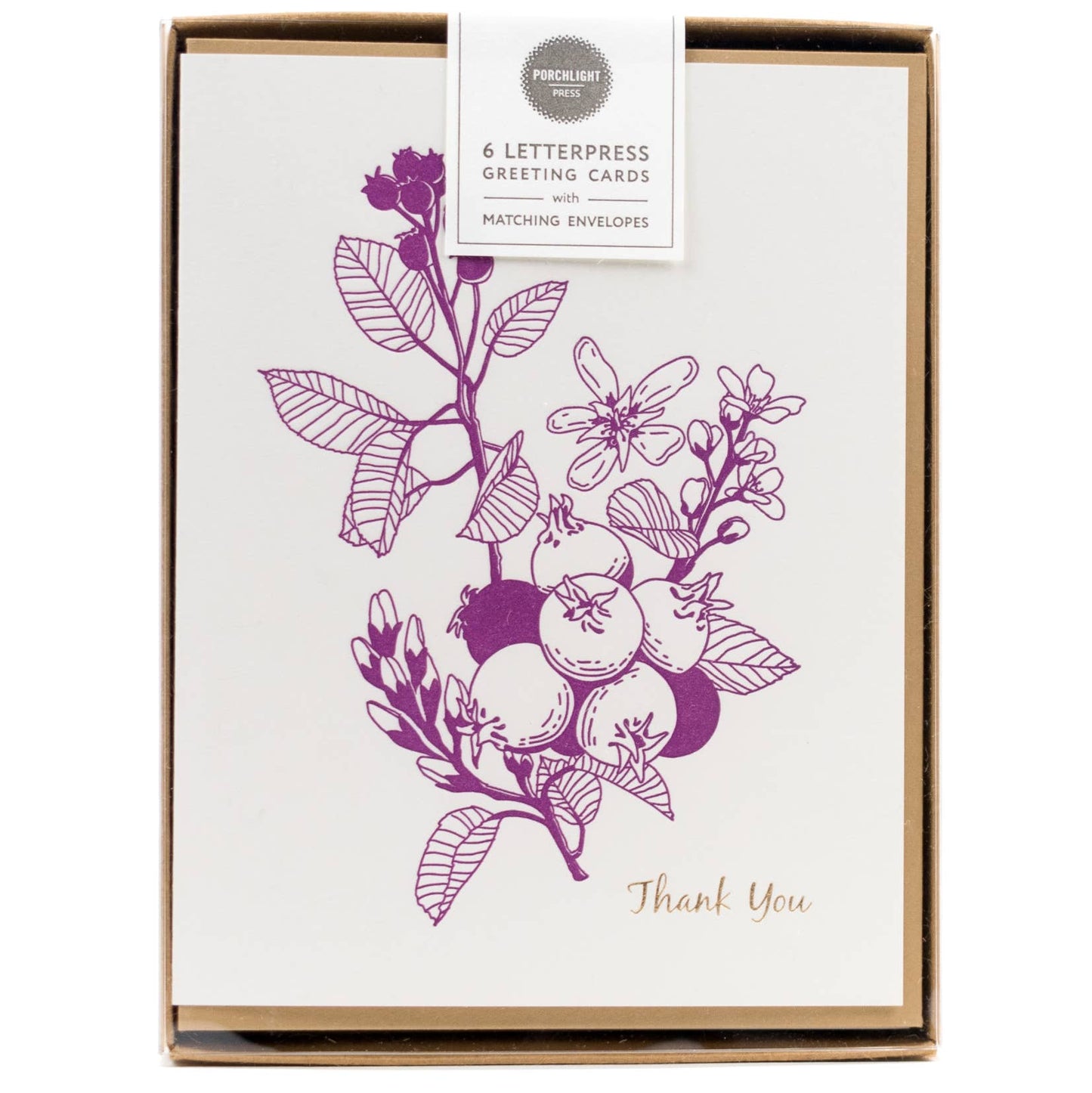 Forest Foraging Saskatoon Berry Gift Card by Porchlight Press Letterpress