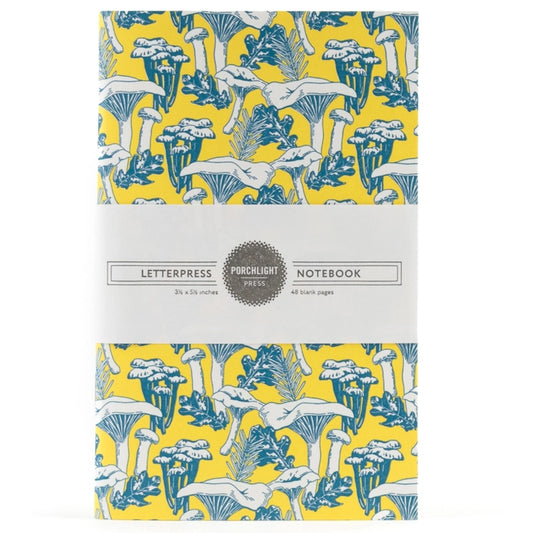 NEW! Forest Foraging Series: Chanterelle Mushroom Pocket Notebook by Porchlight Press Letterpress