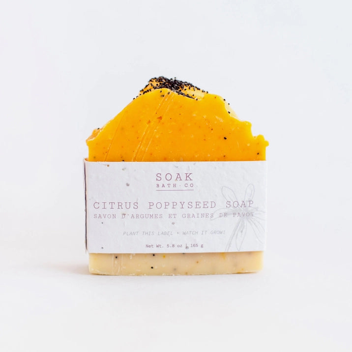 NEW! Citrus Poppyseed Soap Bar by SOAK Bath Co