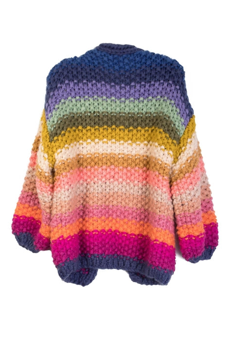 NEW! Rainbow Knitted Cardigan Kimono by Saachi