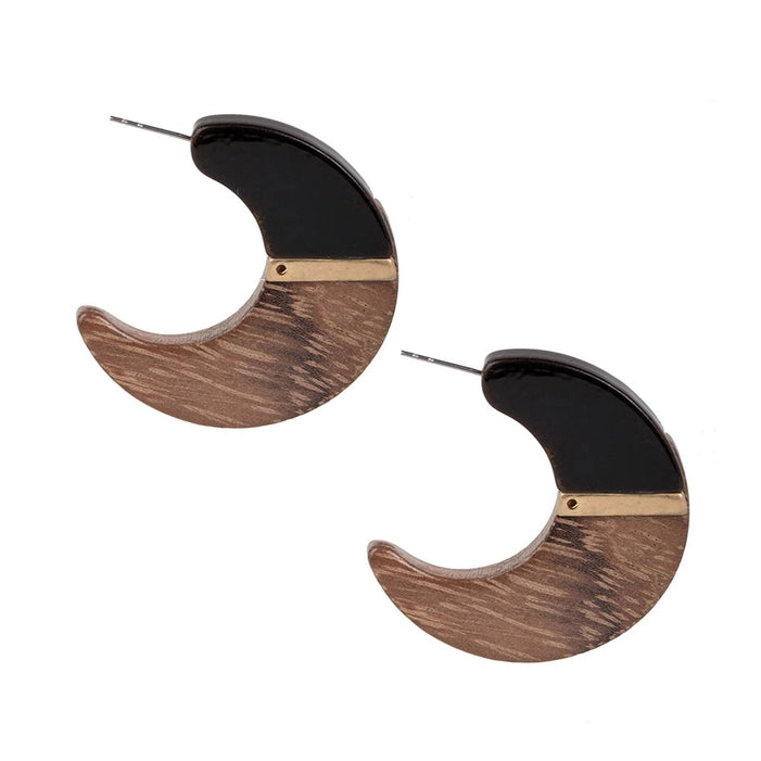 NEW! Zion Wood Statement Earrings by Saachi