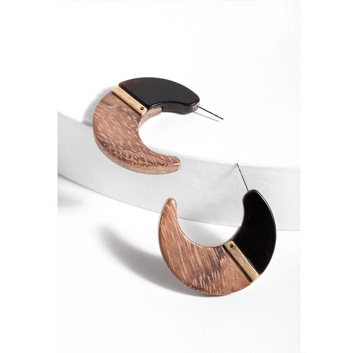 NEW! Zion Wood Statement Earrings by Saachi