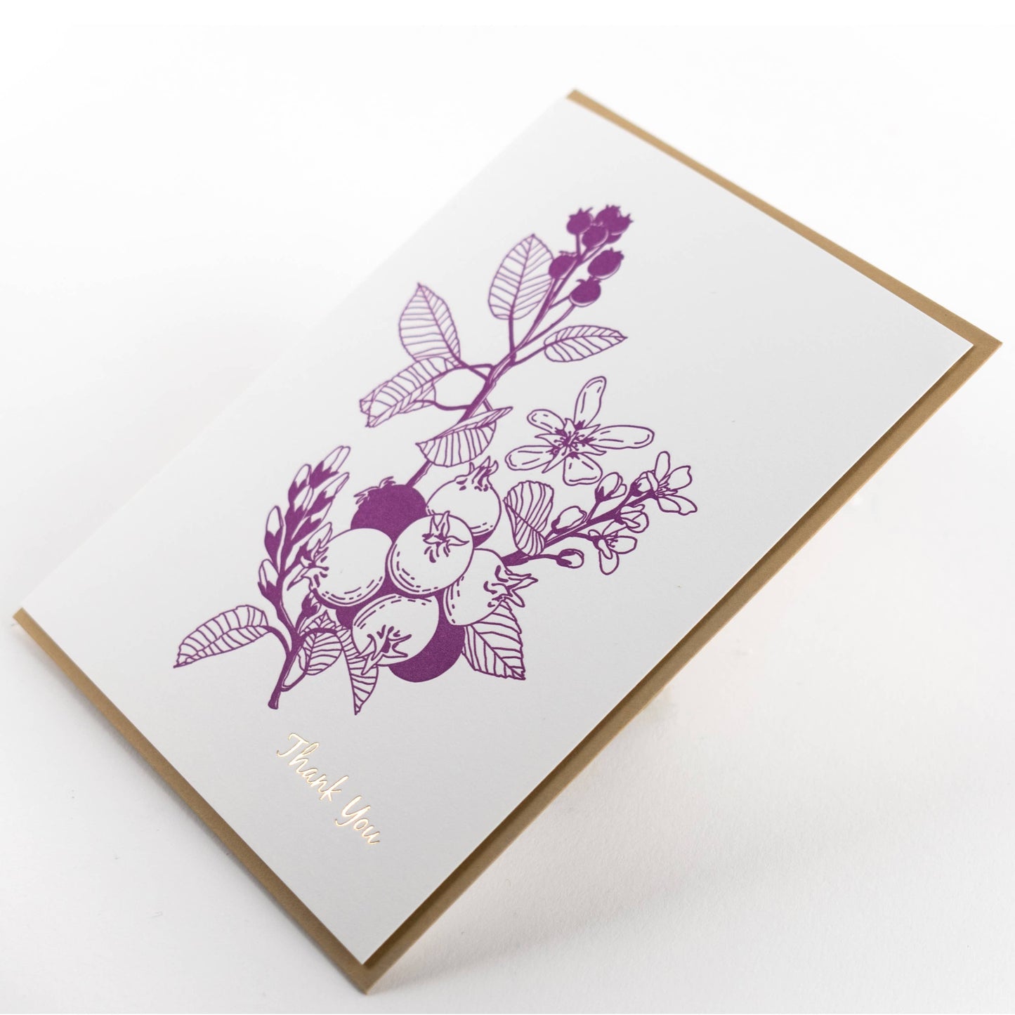 Forest Foraging Saskatoon Berry Gift Card by Porchlight Press Letterpress