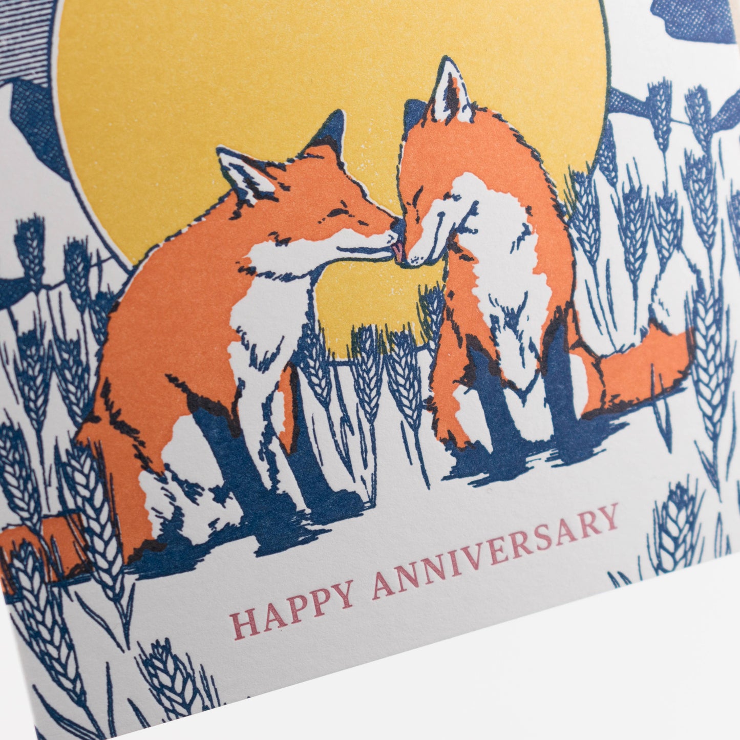 Anniversary Foxes in Love Card by Porchlight Press Letterpress