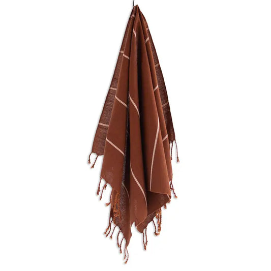 Oversized Woven Hand Towel in Cinnamon by Faire + Simple