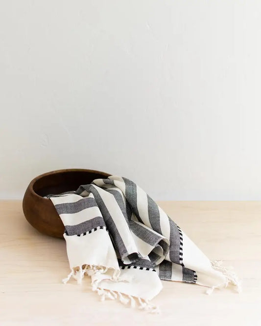 Oversized Woven Hand Towel - Wide Stripes by Fair + Simple