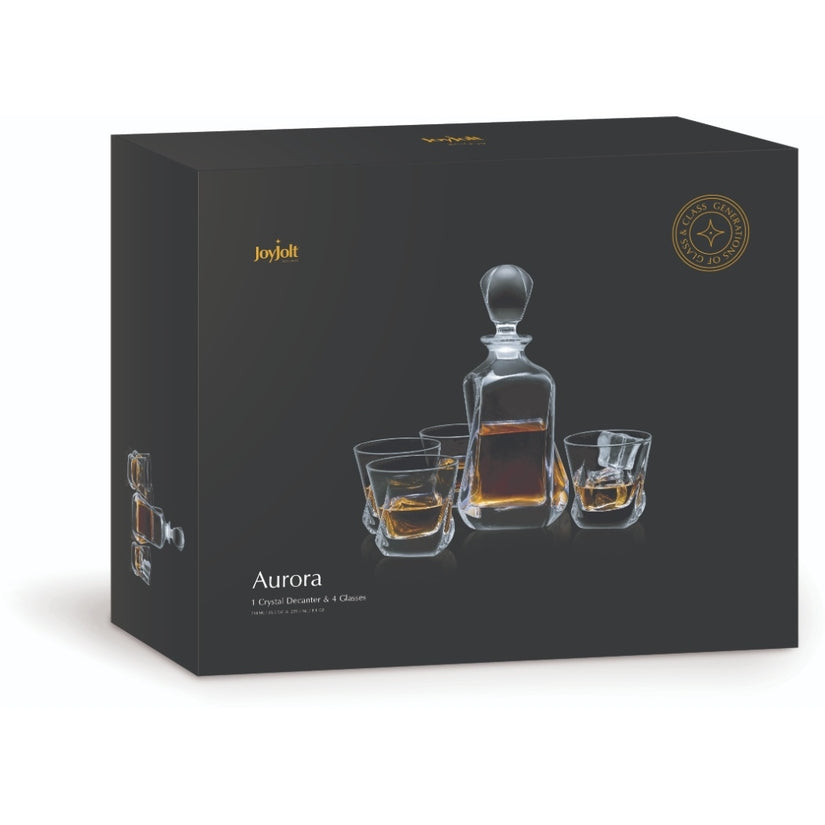 Aurora Crystal Decanter Set by JoyJolt
