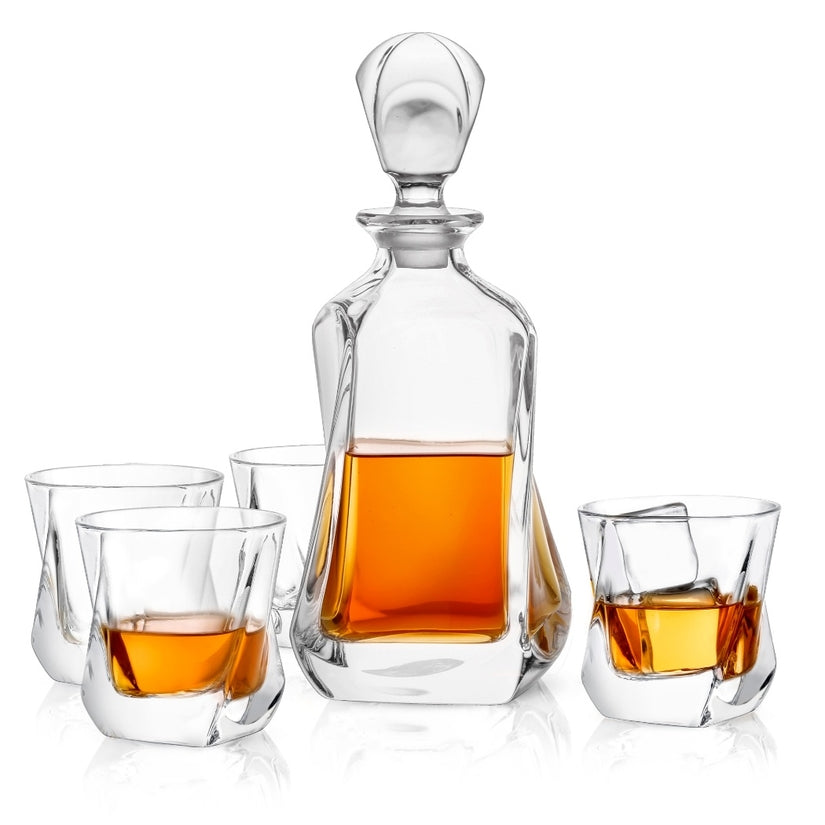 Aurora Crystal Decanter Set by JoyJolt