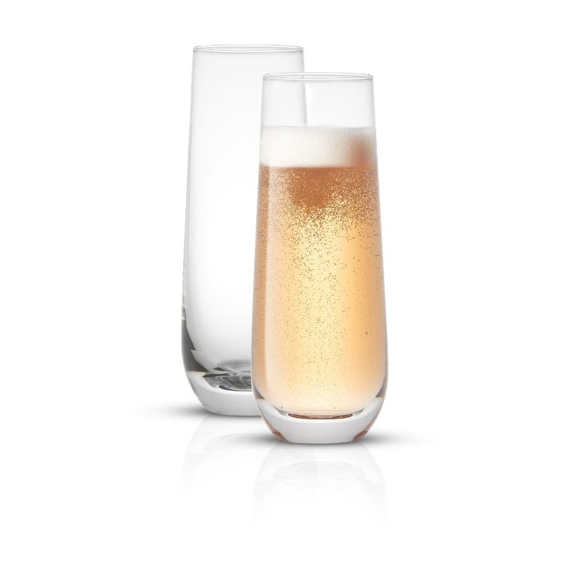 Milo Champagne Glasses 9.4 oz., Set of 8 by JoyJolt