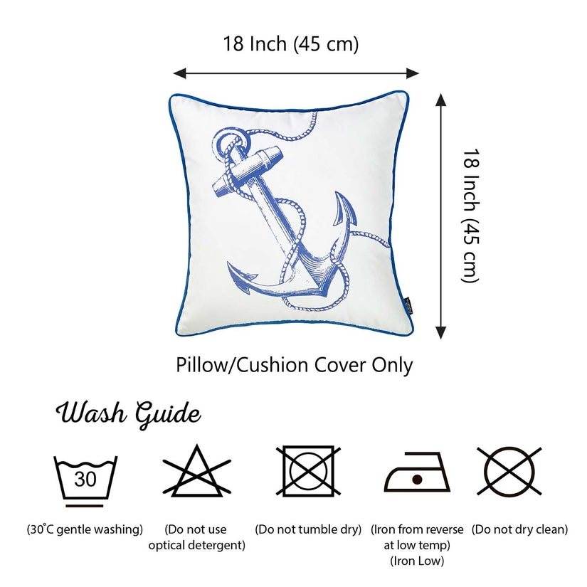 Nautica Anchor Decorative Pillow Cover by Mike & Co. New York