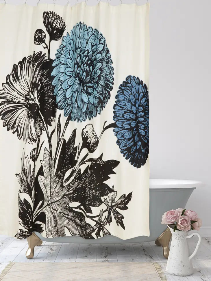 Mums Shower Curtain by Thomas Paul